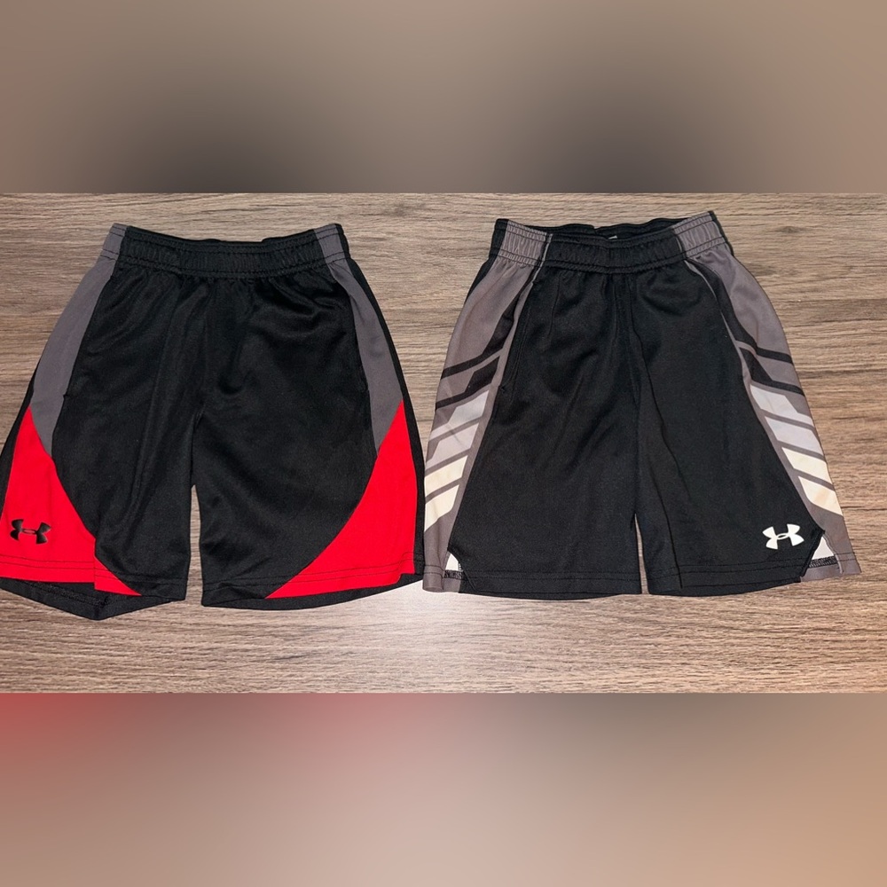 Under Armour Kids Casual Shorts - Black and Red, Black and Gray